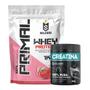 Imagem de Kit: Whey Protein Primal 1Kg 100% Importado + Creatina Monohidratada Pote 300g - Soldiers Nutrition