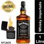 Imagem de Kit whisky Jack Daniel's Old N7 acompanha isqueiro personalizado preto