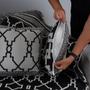 Imagem de Kit Xale Sofá Com Almofadas Cheias Jacquard 5Pçs Dupla Face