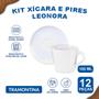 Imagem de Kit Xícara e Pires de Café Tramontina Leonora em Porcelana 185 ml 12 Peças