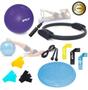 Imagem de Kit Yoga Pilates 11 Itens Bola Thera Band Mini Band Corda