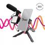 Imagem de Kit Youtube Vlog Live Tripé Celular Suporte Led Controle Mic