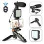 Imagem de Kit Youtube Vlog Live Tripé Celular Suporte Led Controle