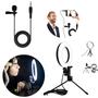 Imagem de Kit Youtuber com Microfone Lavalier e Ring Light Portátil USB