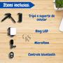 Imagem de Kit Youtuber para Celular ou Camera com Led para Live Gravação com Microfone e Tripé Iniciante - GKS
