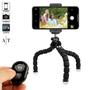 Imagem de Kit Youtuber Tripé Para Celular Smartphone Universal Microfone de Lapela + Controle Bluetooth Foto Vídeo