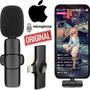 Imagem de Kit Youtuber Tripé Pedestal Microfone Sem Fio Wireless Para iOS Celular Luz Anel Led Iluminador Ring Light Vídeo