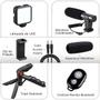 Imagem de Kit Youtuber Vlog Filmagem Gravação Tripé Celular Suporte Microfone Led Com Controle