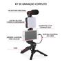Imagem de Kit Youtuber Vlog Filmagem Gravação Tripé Celular Suporte Microfone Led Com Controle
