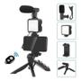 Imagem de Kit Youtuber Vlog Live Tripé Celular Suporte Led E Microfone Com controle Bluetooth Video-Making