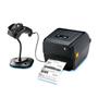 Imagem de Kit Zebra Leitor DS2208 c/Suporte + Impressora ZD220