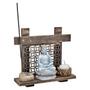 Imagem de Kit Zen Buda Castiçal Incensário Pedra Esperança Japonesa 