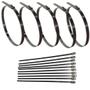 Imagem de Kit10 Abraçadeira Zip Tie Aço Inox 304 Comprimento 65cm x 4,6mm Ø Máx aplicação 200mm fixação Termotape Coifa Homocinetica Tubos Cabos