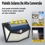 Imagem de Kit10 Luminária Solar Jardim 100 Led Com Sensor Presença