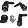 Imagem de kit6 Quick Conector Engate Rápido combustível 5/16 x 5/16 8,0mm Reto QC-001-B / 90º Curvo QC-003-6 Batolomeu Tanclick