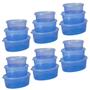 Imagem de kits 18 Potes Herméticos de Plástico BPA Free - PMG - 600, 1100, 1600 ml Geladeira freezer Microondas 