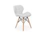 Imagem de Kitt 04 Cadeiras Charles Eames Eiffel Slim Wood Estofada Cor Branco