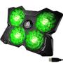 Imagem de KLIM Wind Laptop Cooling Pad - Suporte de 11 a 19 polegadas Laptops, PS4 -  4 Ventiladores  - Light, Quiet Rapid Cooling Action - Suporte Ventilado Ergonômico - Gamer USB Slim Portátil Gaming Stand - Verde