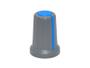 Imagem de Knob Rotativo Estriado D.I.T. - Cinza/Azul - 5404 - STCOM