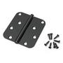 Imagem de KNOBWELL 24 Pack 8-Hole 5/8 Polegadas Radius Door Hinge para uso interno e externo da porta, dobradiças de porta pretas de 4 polegadas