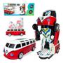 Imagem de Kombi Transformers Carrinho que Vira Robô Luzes 3D