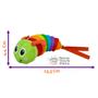 Imagem de Kong Bat-a-Bout Clackz Caterpillar Brinquedo Lagarta Com Fitas Coloridas e Catnip Para Gatos