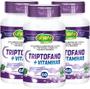 Imagem de L-Triptofano + Vitaminas B6 Niacina Magnésio 60 cápsulas de 400mg Vegano Kit com 3