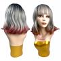 Imagem de Lace Wig Corte Moderno Fibra Premium Ondulada Com Franja