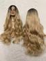 Imagem de Lacewig  loira loiro mel ombrehair longa californiana fibra biovegetal ondulada