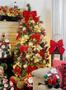 Imagem de Laço Enfeite de Natal Veludo Vermelho 28 x 29 Árvore Porta