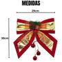 Imagem de Laço Grande Texturizado de Enfeite para sua árvore de Natal Vermelho e Dourado