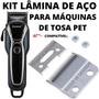 Imagem de Lâmina De Aço Kit Reposição P Máquina De Tosa Pet Kemei 1991