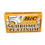 Imagem de Lâmina Duplo Fio BIC Chrome Platinum, Clássica, Aço Inoxidável, Revestida de Cromo e Platina