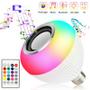 Imagem de Lampada Bluetooth De Led Caixa De Som C Controle Rgb 12W