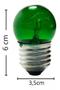 Imagem de Lâmpada Bolinha Brasfort E27 7W 127v Verde Caixa com 25 Lâmpadas