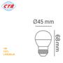 Imagem de Lâmpada Bolinha Led Colorida 1W 127V E27 Laranja