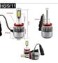 Imagem de Lampada c6 super led 2d 12/24v 6000k 4800ml h8/h11 plug play