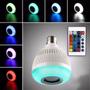 Imagem de Lampada Caixinha De Som Bluetooth Rgb Led Cores Music Bulb Bulbo Com Controle