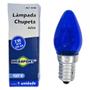 Imagem de Lampada Chupeta Brasfort 7Wx127V. E14 Azul - Kit C/25 Peças