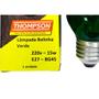 Imagem de Lampada Colorida Thompson 15Wx220V. Verde - Kit C/10 Peças