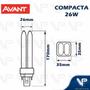 Imagem de Lâmpada compacta 4pinos 26w 2700k(branco quente)g24q-3