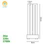 Imagem de Lâmpada Compacta Fluorescente 36W 4 Pinos 2G10 220V Quente
