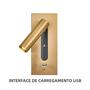 Imagem de Lâmpada De Parede LED Com Carregamento USB 3W Para Iluminação De Leitura No Quarto 85-265V Embutida