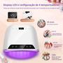 Imagem de Lâmpada De Secagem De Unhas Profissional 72 LED Com Display LCD 4 Temporizadores Para Manicure Em