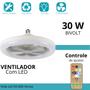 Imagem de Lâmpada de Teto LED Ventilador E27 30W, Compacta e Potente