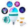 Imagem de Lâmpada Giratória Colorida Led Bola Maluca Rgb + Adaptador