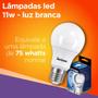 Imagem de Lampada LED 11W Luz Branca 6500K Rayovac 5 caixas Bulbo Soquete E27 Luz Fria