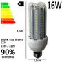 Imagem de Lâmpada Led 16W Kit 5 Unidades E27 Branco Frio 6400K Econômica Wmt2426