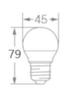 Imagem de Lâmpada LED Bolinha 3W 2700K 260lm Biv E27 G3-Ledvance Osram