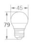 Imagem de Lampada led bolinha 3w 6500k 260lm biv e27 - osram